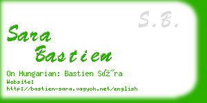 sara bastien business card